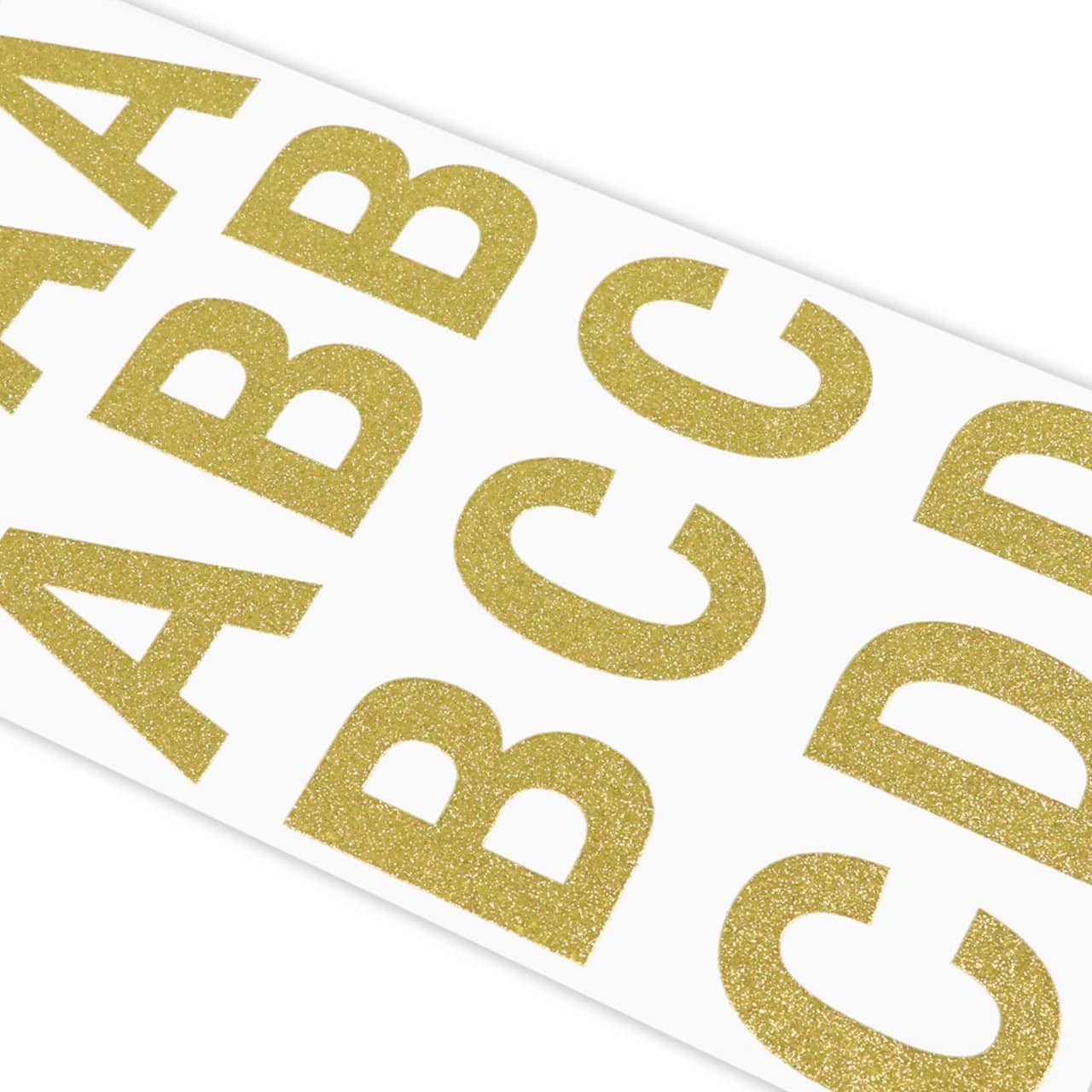 12 Pack: Gold Glitter Alphabet Stickers by Recollections™